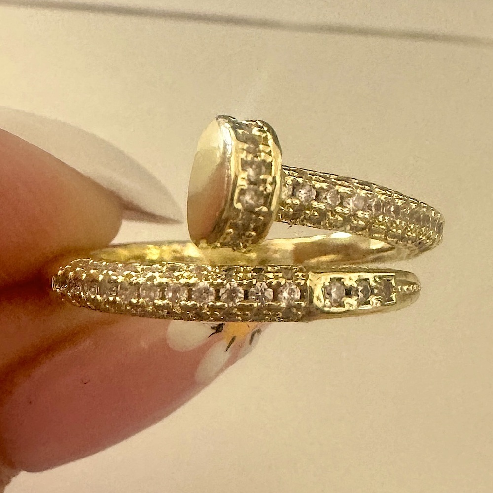 OS Gold Nail Ring - Picture 4 of 4